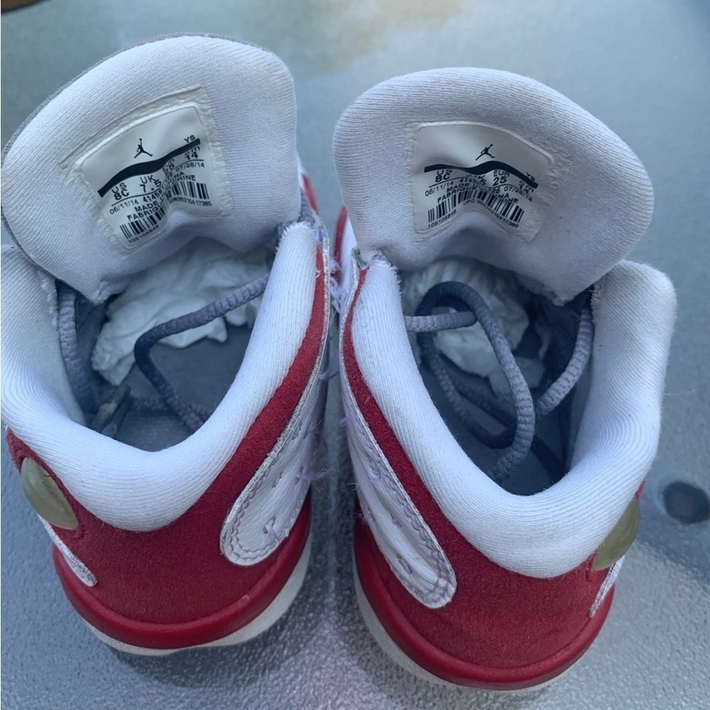 Nike Air Jordan 13 XIII Retro White Red Grey Toe Sz8C 2014 - Picture 3 of 9